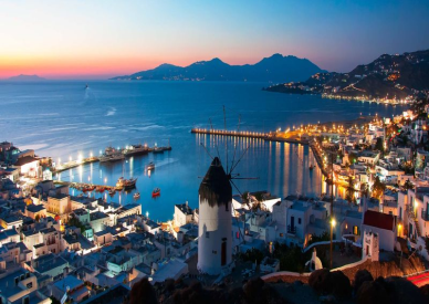 Yunanistan'da Mykonos Adası